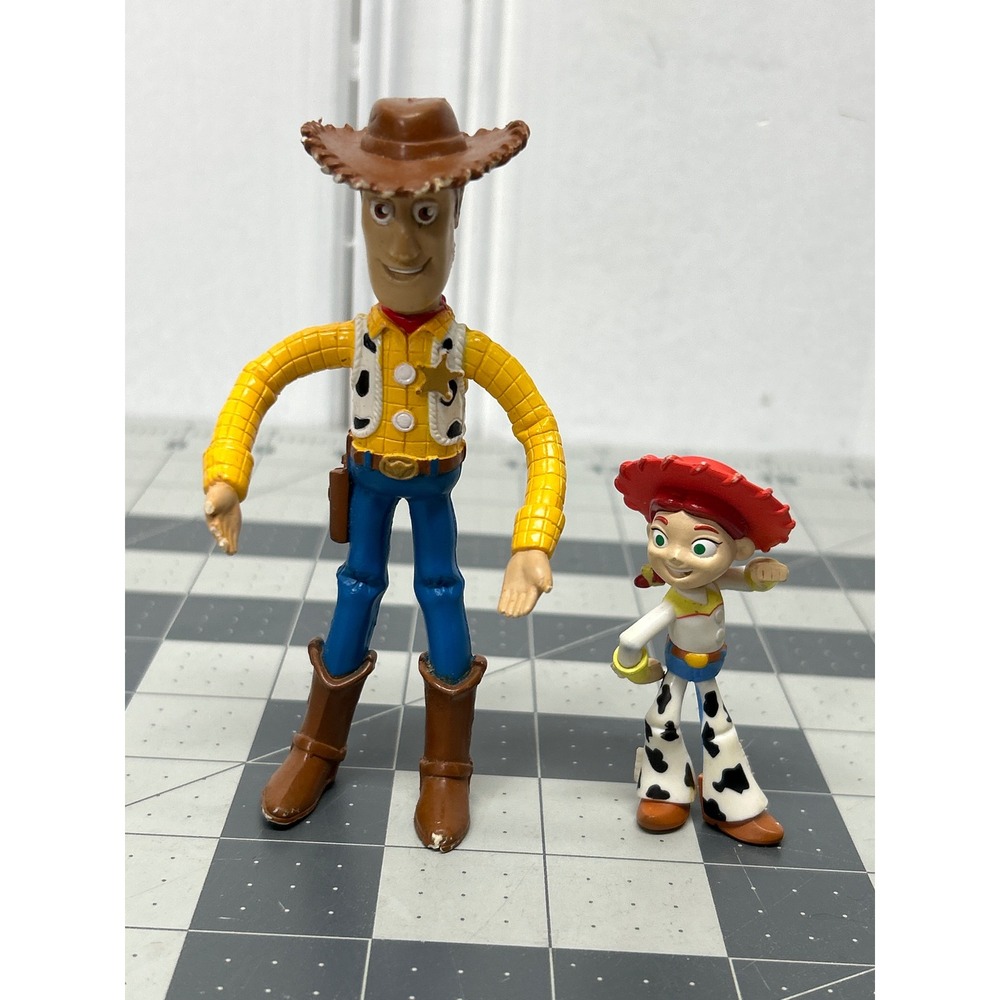 Disney Pixar Toy Story Woody and Jessie Mini Figures Cake Topper Cowboy Cowgirl